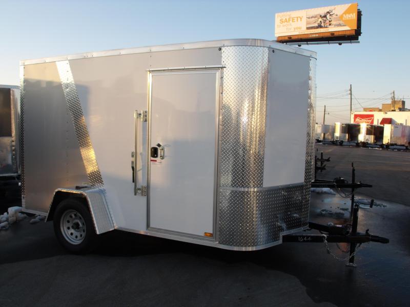 Enclosed Trailer 6 X 10 Ramp Silver White Two Tone ALL Tube Construction Enclosed Trailer 6 X 10 Ramp Silver White Two Tone ALL Tube Construction