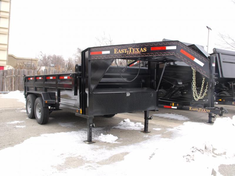 Gooseneck Dump Trailer 83 X 14 3 Way Spreader Gate 14000 GVW 2000 # Hoist Ramps Gooseneck Dump Trailer 83 X 14 3 Way Spreader Gate 14000 GVW 2000 # Hoist Ramps