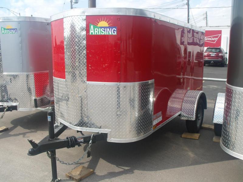 Enclosed Trailer 4 X 8 Barn Doors 2000# Axle RED IN COLOR Enclosed Trailer 4 X 8 Barn Doors 2000# Axle RED IN COLOR