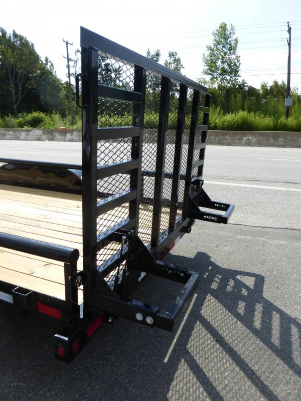 Big Tex Trailers 7' x 18' Utility Trailer with HD Spring Assist Gate