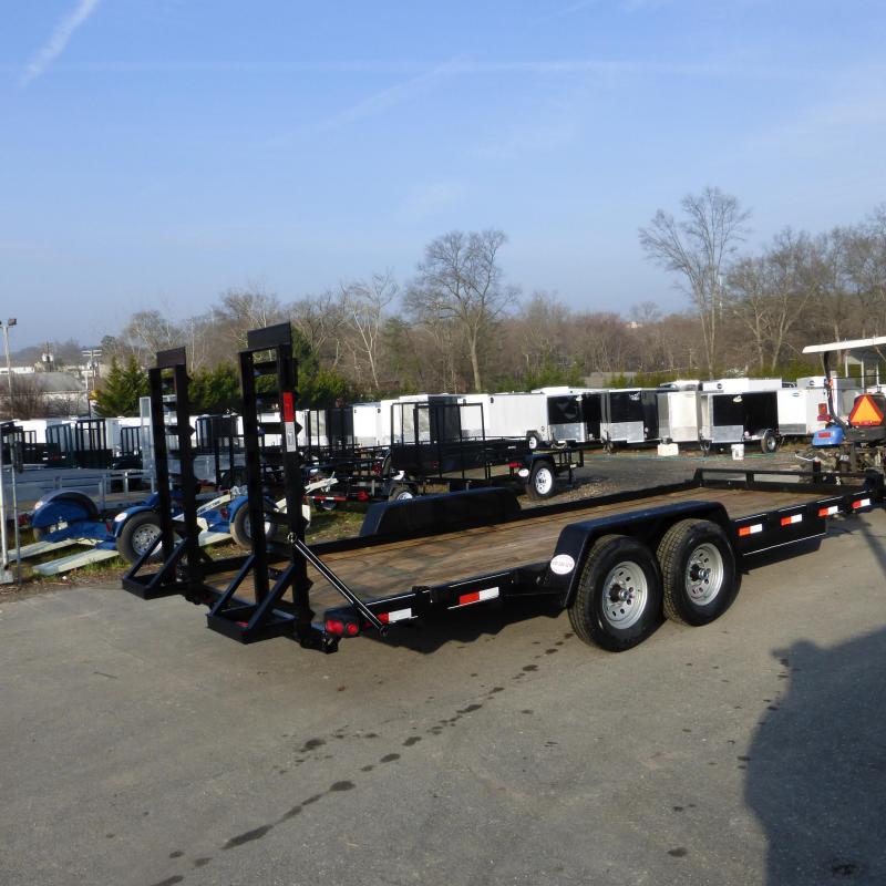 Quality 7' x 18' Fender Skidsteer Equipment Trailer 12K w/Tool Tray