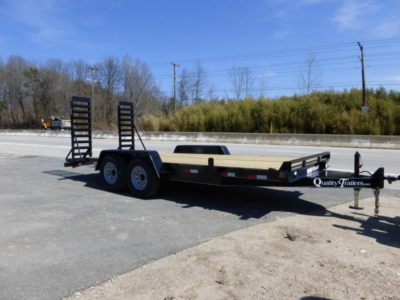 Quality 7' x 18' Fender Skidsteer Equipment Trailer 12K w/Tool Tray & Lid Quality 7' x 18' Fender Skidsteer Equipment Trailer 12K w/Tool Tray & Lid