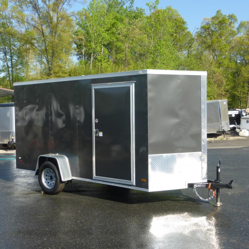 Covered Wagon Charcoal 6' x 10' V-Nose Enclosed Cargo Trailer w/Ramp Covered Wagon Charcoal 6' x 10' V-Nose Enclosed Cargo Trailer w/Ramp