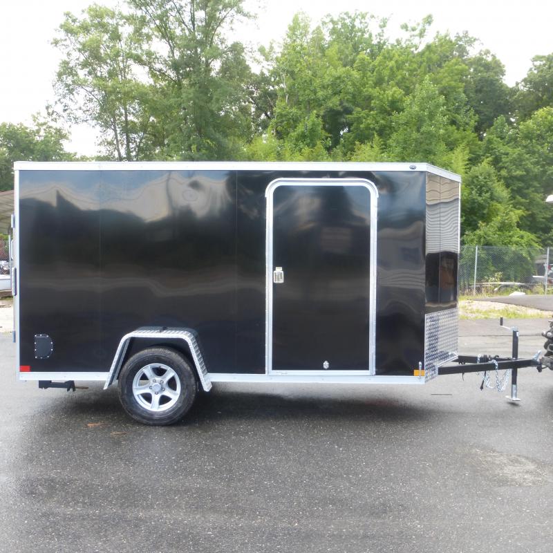 Wells Cargo VG Series 6' x 12' V-Nose Black Enclosed Trailer w/ Ramp Wells Cargo VG Series 6' x 12' V-Nose Black Enclosed Trailer w/ Ramp